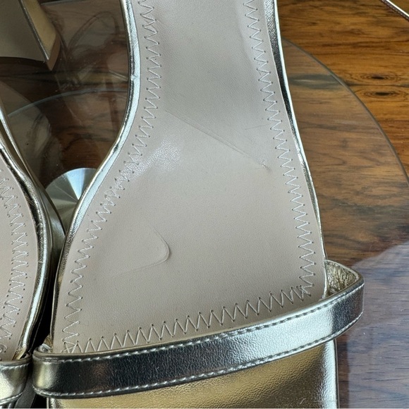 Gold Strappy Heeled Sandals - Picture 10 of 16